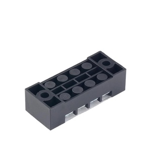 15A 4P 600V tipo fijo tornillo de doble fila bloque de terminales de conductor de latón TB1504 bloques de barrera de conector de cable - Product Image 1