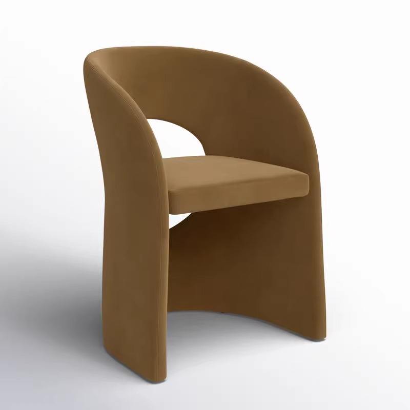 Fauteuil style velours givré kaki