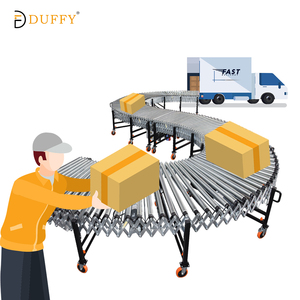 Flexible Assembly Line Telescopic Gravity Roller Conveyor With Easy Operating for <strong>Loading</strong> <strong>Unloading</strong> - Product Image 1