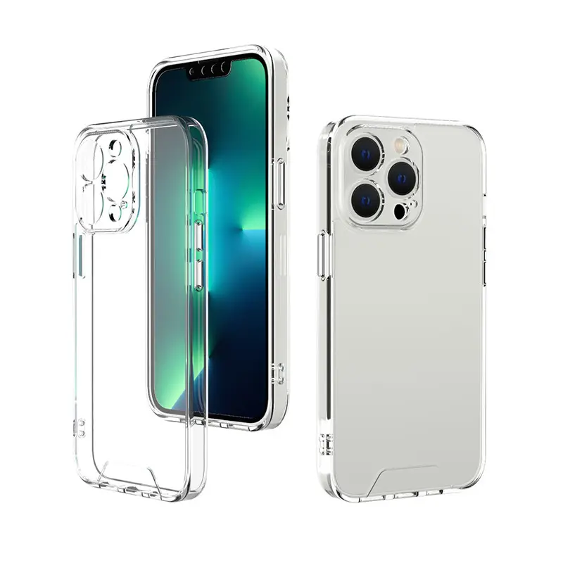 Neues Design 3 in 1 Transparente, kratz feste, durchsichtige Telefon hülle für iPhone 12 13 Pro Max 11 X Xr Xs Max Cover