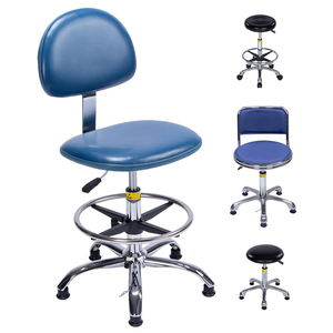 Кожаный стул XBY с антистатическим покрытием для лабораторий, производственных цехов, школ, лабораторий, больниц и чистых помещений - Product Image 1