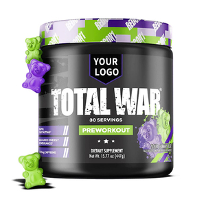 OEM Total War Pre Workout Powder Citrulline Malate Powder with Beta Alanine Taurin Caffeine for Increased Pump Blood Flow - Product Image 1