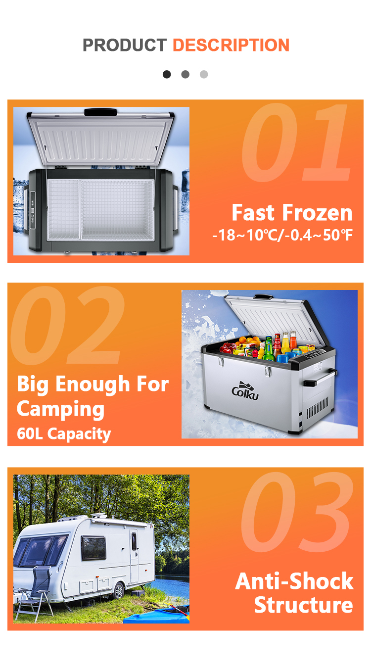 Car Refrigerator Supplier New Item Dc 12/24v Portable Cooler Box Outdoor Camping Compressor Car Fridge