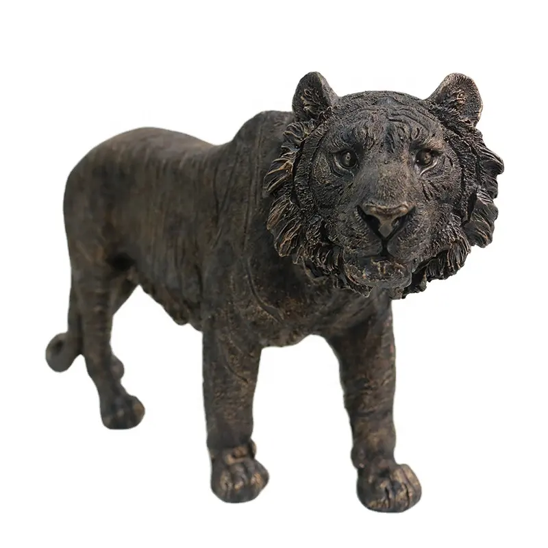 Artesanía Adornos de animales de interior Estatuas de tigre de bronce Decoración del hogar Estatuilla moderna N/A Resina antigua Europa Deportes 7-15 días