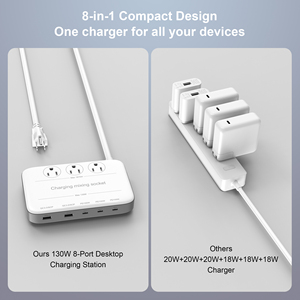 PD 100W Extension Board <strong>3</strong> AC Outlet Electric US Power Strip USB C QC3.0 Universal Type C <strong>Output</strong> Socket Desktop Home Supply - Product Image 5