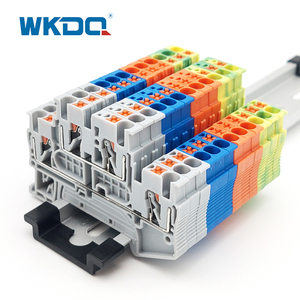 JPTTB 2.5 Feed Through DIN Rail Plastic <strong>Push</strong> in Connection <strong>Spring</strong> <strong>Terminal</strong> <strong>Blocks</strong> - Product Image 1