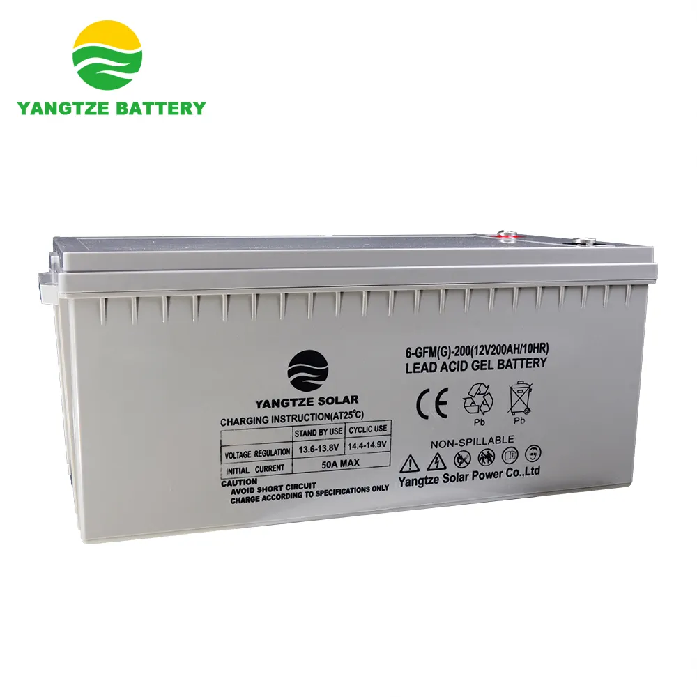 यांग्त्ज़ी ब्रांड सबसे अच्छा लोकप्रिय जेल बैटरी 12 v 200ah