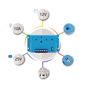 Контроллер зарядного устройства Lumiax PWM с USB Shine Series, 12 В, 10 А, контроллер солнечной системы - Product Image 2