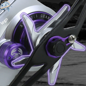 بكرة صيد عالية السرعة 7.2:1 مع فرامل مغناطيسية، 5+1 كرات، قوة سحب قصوى 8 كجم، للمياه المالحة، يد يمنى - Product Image 3