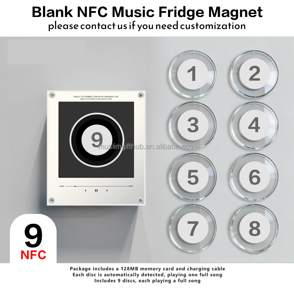 Imán NFC en blanco para nevera