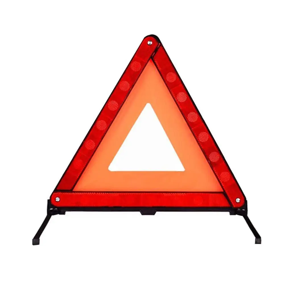 Dobrável Emergência Refletor Roadside Hazard Sign Triângulo com Estojo De Armazenamento