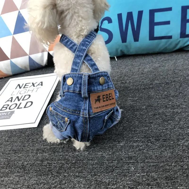 Denim Dog Clothes Jeans Pet Dogs Clothing For Small Medium Costume Chihuahua Clothes For Dogs Coat Jacket Puppy Pet Jumpsuit