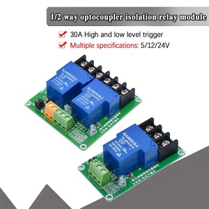 One Two 1 2 2チャンネルリレーモジュール30Aオプトカプラー分離5V 12V 24Vサポート高トリガーと低トリガー - Product Image 3