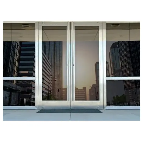 Doors with Aluminium Fra Um Frame and Double Glass Balanced Doors Super High Balance Doors Heavy Glass Graphic Design Outdoor