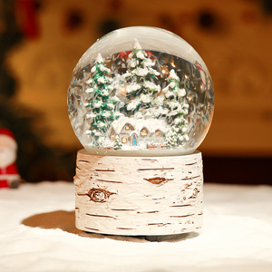 Özel ağaç kar küresi reçine su küresi cam üfleme kar kış ağacı kış noel dekorasyon hediye özel reçine kar küresi - Product Image 6