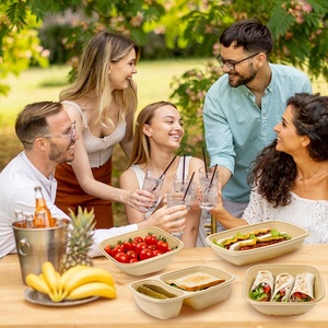 Пластиковые контейнеры для пищевых продуктов, безопасные для микроволновой печи, 30 унций, 900 мл, одноразовый контейнер/коробка - Product Image 6