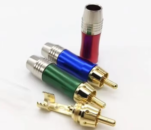 Conector macho RCA Adaptador de audio chapado en oro de alta calidad Conector de audio RCA Speaker Plug - Product Image 5