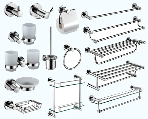 Chất Lượng Cao Phụ Kiện Phòng Tắm Thiết Lập SUS304 Thép Không Gỉ Wall Mount Trung Quốc Phụ Kiện Phòng Tắm