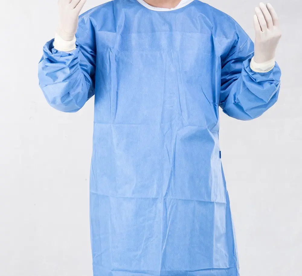 45 г смс одноразовый нетканый стерильный больничный армированный Халат хирургический халат CE ISO сертификаты