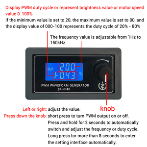 WUZHI ZK-PP4K LCD PWM generatore di impulsi comunicazione seriale regolazione della velocità del motore di illuminazione LED Dimming Controller - Product Image 4