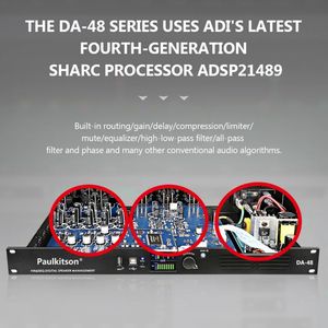 DA48 4 in 8 Out Digirate Audio Processor Professional Speaker Management System Dsp Audio Processor Fir - Product Image 4