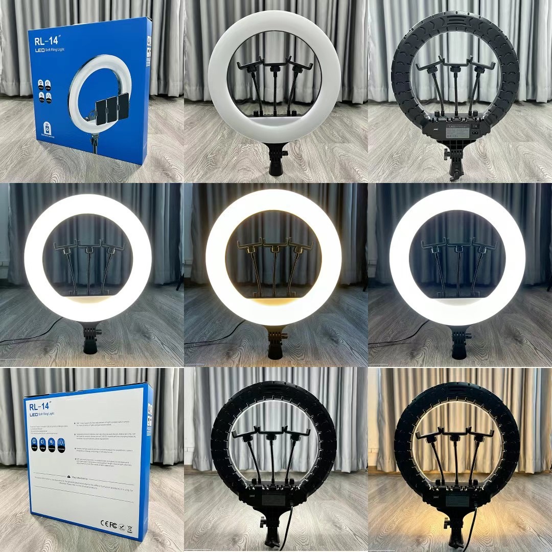 Anneau lumineux noir RL-14 avec trépied 1,6 m