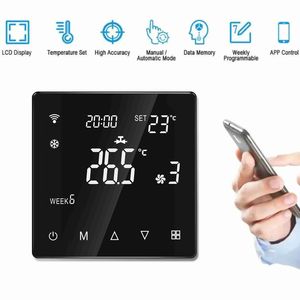 Белый умный термостат Modbus программируемый сенсорный экран комнатный цифровой термостат датчик температуры ЖК-дисплей Alexa термостат - Product Image 6