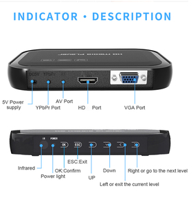 Mini tam HD1080p H.264 MKV HDD medya oynatıcı merkezi HD/AV/VGA/USB/SD/MMC uzaktan kumanda ile - Product Image 4