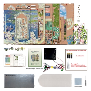 Tonecheer Giverny vườn cuốn sách Nook 3D Câu Đố mô hình xây dựng bằng gỗ Claude Monet nghệ sĩ Les nymphéas bức tranh nổi tiếng tq138 - Product Image 6