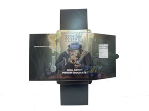 Scatole personalizzate biodegradabili per presentazione di barrette di cioccolato in carta d'argento custodia Master stampa UV per trattamento di verniciatura da banco - Product Image 5