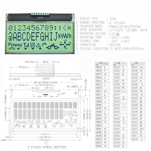 Personalizado 6 colores de impresión 16x2 96x128 122x32 128x64 132x48 132x16 132x64 128x128 de matriz de puntos Lcd pantalla verde - Product Image 5