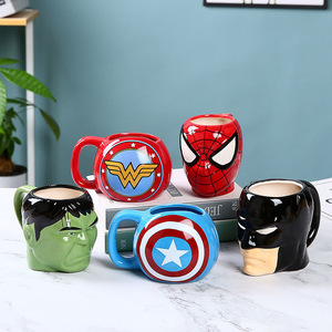 Tùy chỉnh Avengers sứ tách trà Spider Man Hulk Thor sắt người đàn ông siêu nhân 3D phim hoạt hình đồ uống gốm cốc sữa cho món quà giáng sinh - Product Image 5