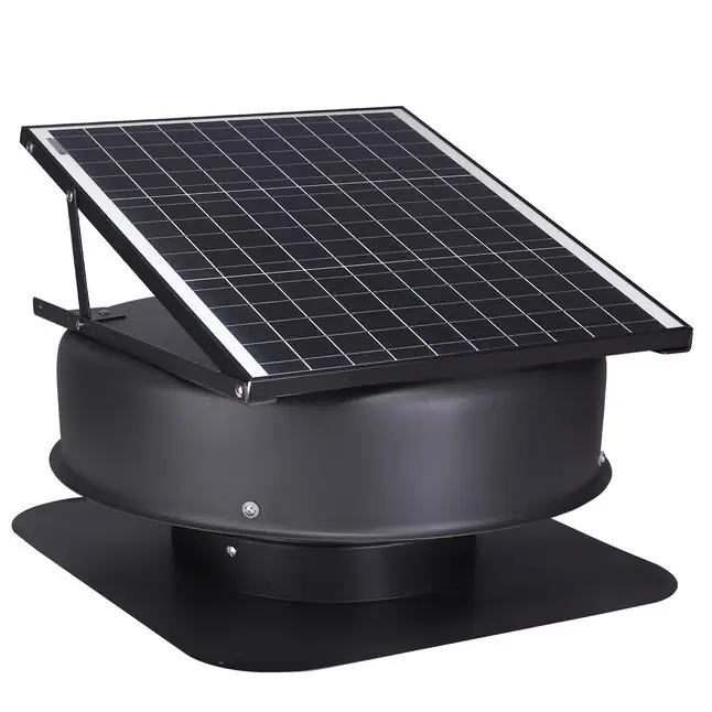 Outil de ventilateur de ventilation de grenier SIPL à énergie solaire renouvelable avec batterie rechargeable Circulateur d'air domestique 24h