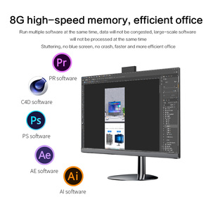 デスクトップ21.5 23.8インチI3 I5 I7 I9 AioデスクトップコンピューターオールインワンPCビジネスオフィス編集およびホームエンターテインメント - Product Image 4