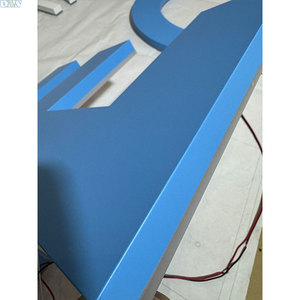 Hochwertige polierte Edelstahl Letter Board Zeichen Business Barber Lounge Hintergrund beleuchtung Beschilderung für Firmenwagen Elegante Farbe - Product Image 3