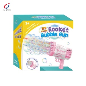 Chengji kabarcık tabancası roket 69 delik sabun kabarcıklar makine oyuncak çocuklar oynarken elektrik aydınlatma kabarcık makineli tüfek ile 69 delik - Product Image 6