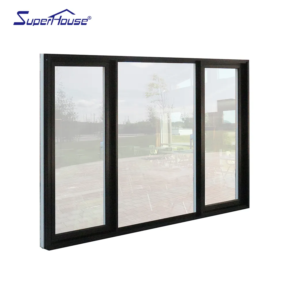 Miami Dade Superhouse Casa barata Windows Aprobado Aluminio de alto impacto Personalizado Rolling Acero inoxidable Horizontal Colgante moderno