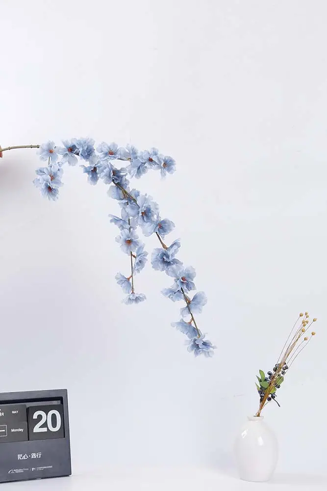 XH6003-1 искусственные цветы для 32 филиал раздвоенный цветущее дерево вишни высушенные цветы Флорес Artificiales для свадебного декора