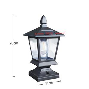 Tungsten năng lượng mặt trời bài Đèn Ngoài Trời LED chiếu sáng đường phố cột năng lượng mặt trời Powered trụ cột đèn - Product Image 6