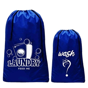 Tùy chỉnh xé kháng Thêm lớn mạnh mẽ Nylon Túi giặt với dây rút - Product Image 1