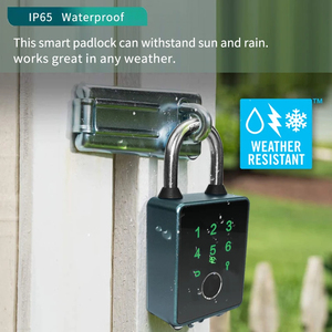 Usb充电应用控制指纹密码多重组合解锁迷你智能挂锁 - Product Image 2