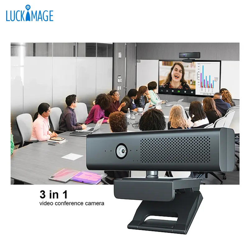 كاميرا الاجتماعات Zoom H720 1080p من شركة Anywii كاميرا فيديو ومؤتمرات كاملة الدقة مزودة بميكروفون ومكبر صوت