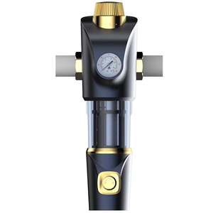 50 mikron Spin aşağı yeniden kullanılabilir otomatik Blowdown ön filtre filtrasyon PPR konektörü su ön filtre için göstergesi ile - Product Image 1