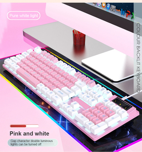 <strong>Custom</strong> Desktop Office Clavier Game Rgb Backlit Oyun Pink Key Board Gamer Klavye Usb Wired PC Ergonomic <strong>Computer</strong> Gaming <strong>Keyboards</strong> - Product Image 5