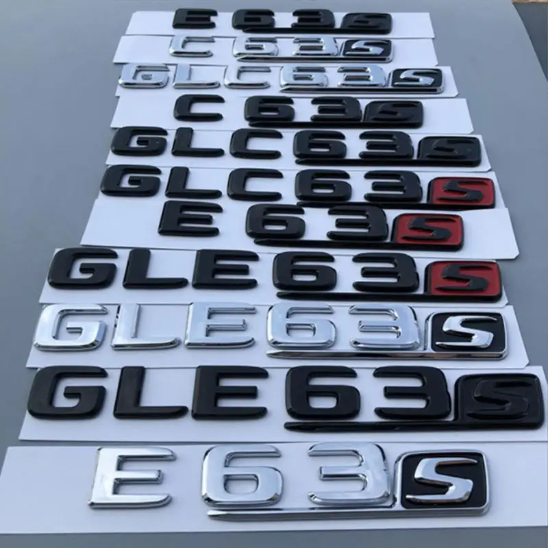 Calcomanía decorativa con logotipo de la letra para mercedes-benz, accesorios para modificación, C63S, E63S, GLC63S, GLE63S, A45, C63, AMG