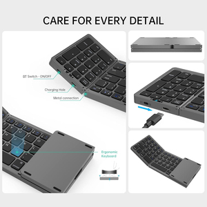 Klavierteil faltbar kabellos deutsch Spanisch Französisch Englisch USBC wiederaufladbar für iPad Laptop Tablet Reisen tragbare Zahlentastatur - Product Image 6