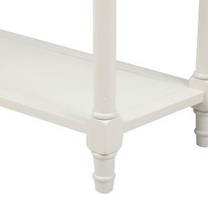 DB TREXM fildişi beyaz konsol masa lüks geleneksel tasarım iki çekmeceli alt raf giriş için aynalı özelliği içeren - Product Image 3