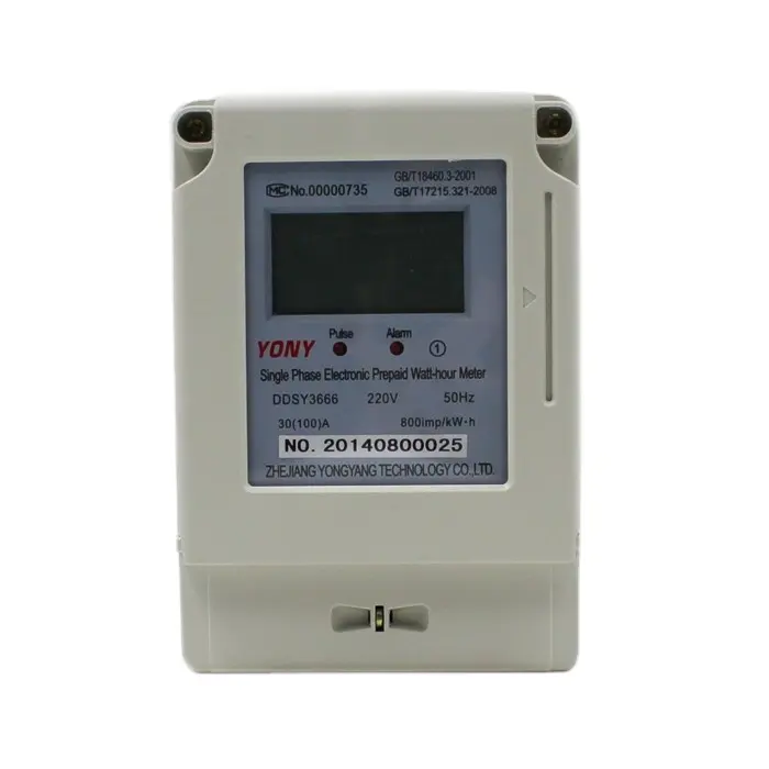 Nisdsy — compteur électrique pre-robuste, pour le bureau de pré-paiement, consommation d'énergie en kwh et compteur électrique