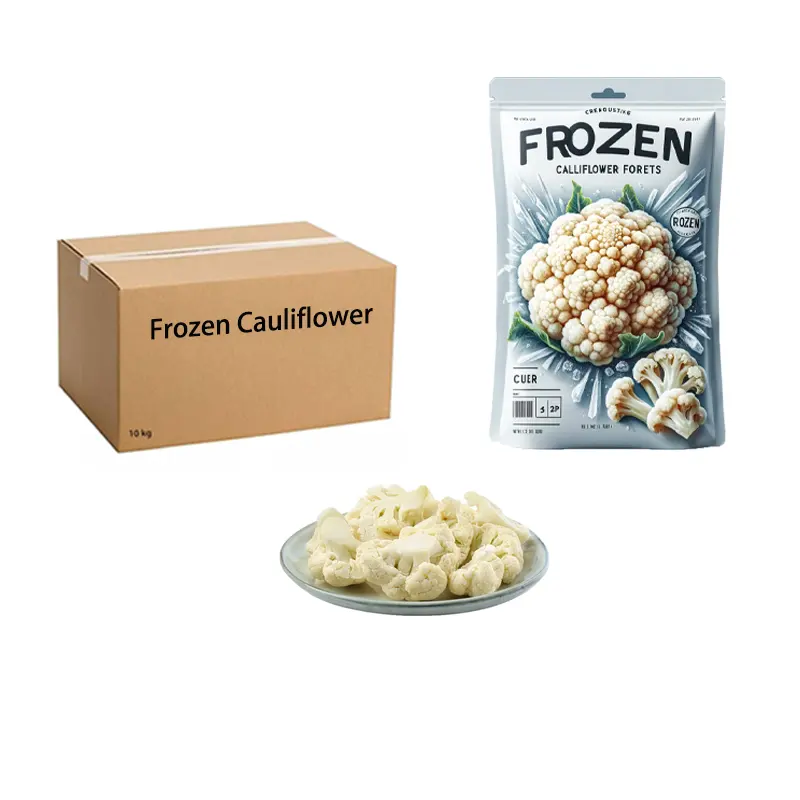 Coliflor de grado fresco Coliflor congelada IQF saludable para la industria de servicios de alimentos Soluciones de comidas rápidas