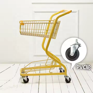 Süpermarket alışveriş arabası marketten alışveriş sepeti el itme arabası 4 tekerlekli alışveriş için